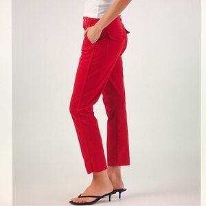 AMO Women's Size 23 Red Corduroy Easy Army Trouser - NWT